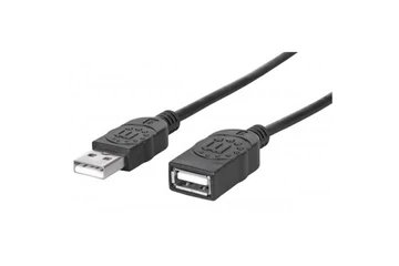 Manhattan Kábel 338653 - USB hosszabbító kábel (USB2.0, 180cm, Fekete)
