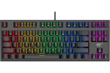 Havit Gamenote Mehanikus gamer billentyüzet fekete RGB (KB857L)