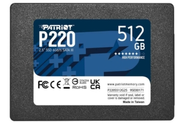 Patriot 512 GB P220 SSD (2, 5", SATA3) (P220S512G25)