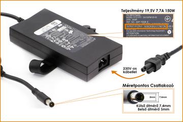 Dell 19 5V 7 7A 150W gyári új laptop töltő (0J408P  J408P)