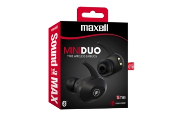 MAXELL TWS fülhallgató, MINI DUO earbuds, bluetooth 5.0, fekete