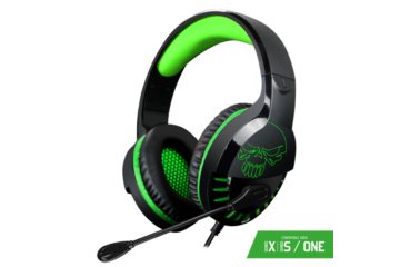 Spirit of Gamer Fejhallgató - PRO-H3 Xbox (Xbox One/Series X/S, mikrofon, 3.5mm jack, hangerőszabályzó, 1m kábel, zöld)