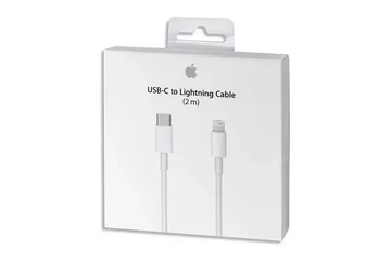 Apple gyári Lightning - USB-C adat, iPhone töltőkábel 2m, fehér (A1702) (MKQ42ZM/A)