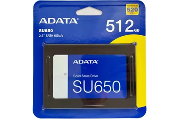 ADATA SSD 512GB - SU650 (3D TLC, 2,5", SATA3, R/W: 520/450 MB/s)