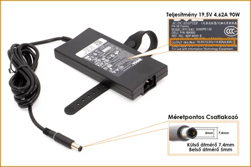 Dell PA-3E 19.5V 4.62A 90W gyári új töltő (CM889, 0CM889)