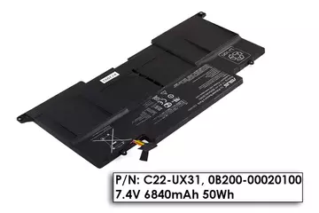Asus ZenBook UX31A gyári új 6 cellás 6840mAh akkumulátor (0B200-00020100, C22-UX31)