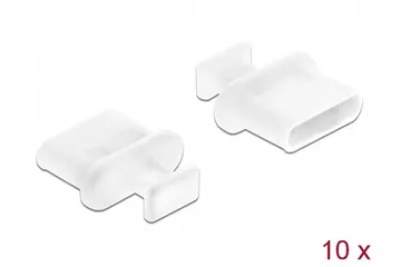 Delock Porvédő USB-C típusú kimenethez fogantyúval 10 db fehér