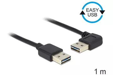 Delock EASY-USB 2.0-A apa > apa kábel, 90 -ban forgatott, 1 m