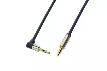Logilink audió kábel 3.5 mm Sztereó M/M 90' elfordított, 1 m, kék