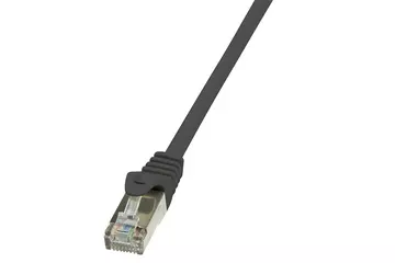 LogiLink Patch kábel Econline, Cat.5e, F/UTP, fekete, 0,5 m