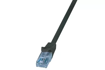 Logilink Patch kábel Econline, Cat.6A, U/UTP, fekete, 1,5 m