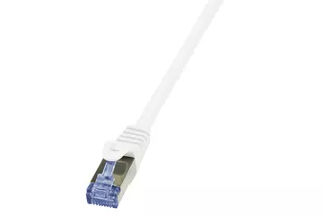 LogiLink Patch kábel PrimeLine, Cat.6A, S/FTP, fehér, 0,5 m