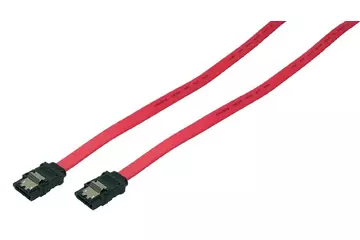 LogiLink SATA kábel, SATA/M - SATA/M, 6 Gbps, piros, 0,9 m