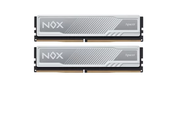 Apacer Memória Desktop - 16GB KIT DDR4 NOX (2x8GB, 3200MHz, CL16, 1.35V, hűtőbordás, fehér)
