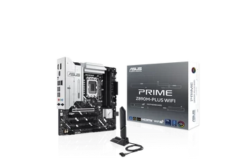 Asus Alaplap - Intel PRIME Z890M-PLUS WIFI LGA1851 (Z890, ATX, 4xDDR5 8666+MHz, 6xSATA3, 3xM.2, HDMI+DP+Type-C)