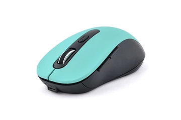 Bluestork Vezeték nélküli Egér - M-WL-OFF70-GREEN (Rechargeable, 1600 DPI, 6 gomb, optikai, zöld)