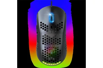 Spirit of Gamer Egér - S-PM4 RGB (Optikai, 12800DPI, 6 gomb, harisnyázott kábel, fekete)