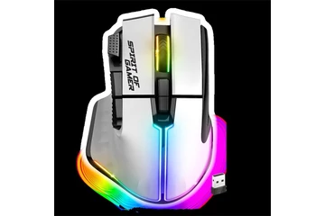 Spirit of Gamer Egér vezeték nélküli - PRO-M5 Arctic Wireless (Optikai, 8000DPI, 8 gomb, fehér)