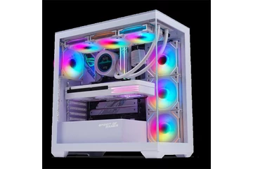 Spirit of Gamer Számítógépház - SPARK Arctic (fehér, ablakos, 9x12cm ventilátor, alsó táp,  ATX, 2xUSB3.0, 1xUSB-C)