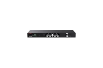 IP-COM Switch PoE - G1120P-16-150W (18x1Gbps; 2x SFP; 16 af/at PoE+ port; 135W, Rackbe szerelhető)