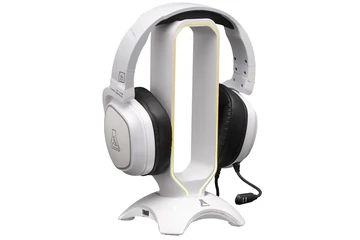 The G-Lab Fejhallgató állvány - K STAND RADON W  (fehér, 2xUSB3.0, műanyag)