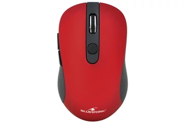 Bluestork Vezeték nélküli Egér - M-WL-OFF60-RED (1600 DPI, 6 gomb, optikai, piros)