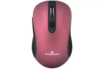 Bluestork Vezeték nélküli Egér - M-WL-OFF60-PURPLE (1600 DPI, 6 gomb, optikai, lila)