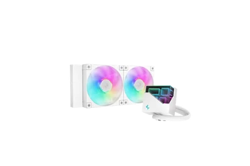 DeepCool CPU Water Cooler - LT240 WH ARGB (max 19dB; max. 145,86 m3/h; 2x12cm, fehér)
