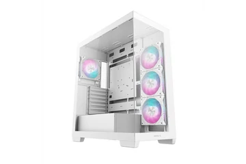 DeepCool Számítógépház - CG580 4F WH (fehér, ablakos, 4x12cm A-RGB, BTF, ATX, 2xUSB3.0, 1xUSB2.0)