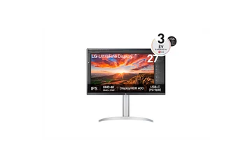LG Monitor 27" - 27UP850K-W (IPS; 16:9; 4K 3840x2160; 5ms; 400cd; HDMIx2; DP; USB-C; HDR; Speaker, Pivot)