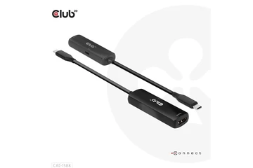 Club 3D Átalakító - CAC-1588 (USB-C Gen 2 to HDMI 4K120Hz, HDR10, DSC 1.2, USB-C 100W PD3.0, aktív)