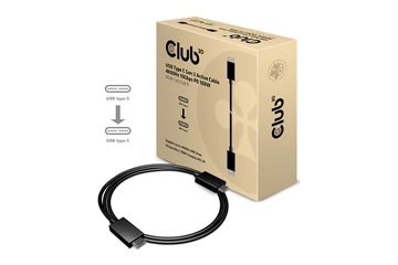 Club 3D Kábel - CAC-1522 (3.1 USB-C Gen 1 to 3.1 USB-C Gen 1, 10Gbps, 100W PD, 0,8m, 4K60Hz)