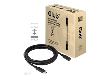 Club 3D Kábel - CAC-1531 (USB-C Gen 1 to USB-C, 5Gbps, 60W, 4K60Hz, M/F, 1m)