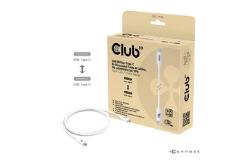 Club 3D Kábel - CAC-1572 (USB4 Type-C, 240W PD, 80Gbps, 8K240Hz, 4K540Hz, Bidirectional, 1,2m, fekete)