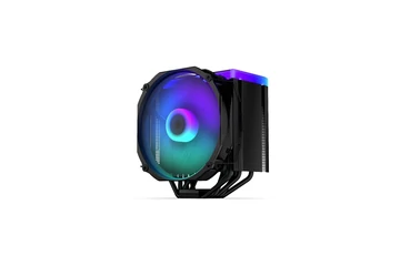 Endorfy CPU Cooler - Fortis 5 Black ARGB (14 cm, 4 pin, 6x heatpipe, PWM, TDP 220W, fekete)