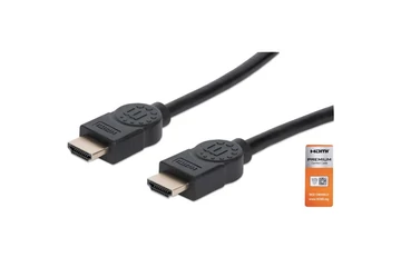 Manhattan Kábel - HDMI to HDMI (ARC, HEC, 4K@60Hz, HDR, 1.8m, aranyozott, Fekete)