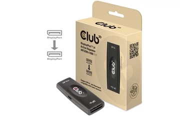 Club 3D Átalakító - CAC-1007 (DisplayPort 1.4, 4K120Hz HBR3, Aktív Ismétlő, F/F, 20m)
