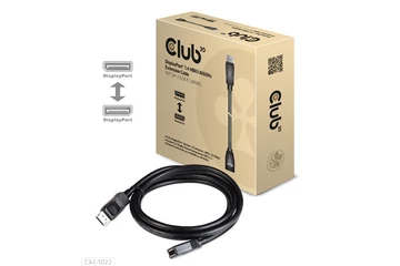 Club 3D Kábel - CAC-1022 (DisplayPort 1.4 HBR3, 8K60Hz, 4K144Hz, 2m, M/F, 32.4Gbps)