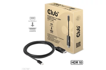 Club 3D Átalakító - CAC-1187 (Mini DisplayPort 1.4 to HDMI 4K120Hz / 8K60Hz HDR10+, 1.8m)
