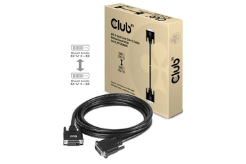 Club 3D Kábel - CAC-1223 (DVI-D Dual Link, 24+1, Bidirektional, 28AWG, 3m, Plug & Play)