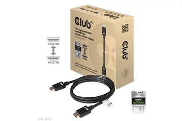 Club 3D Kábel - CAC-1370 (HDMI 2.1 Ultra High-Speed, 48Gbps, 4K120Hz, 8K60Hz, 1.5m, HDMI M/M, alacsony EMI, VRR, QMS)
