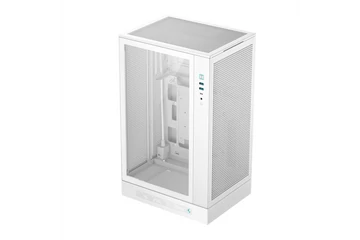 DeepCool Számítógépház - CH270 DIGITAL WH (fekete, Mini-ITX/Micro-ATX (BTF), 2xUSB3.0, Type-C, fehér)
