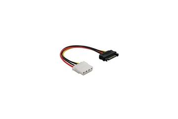 Delock Átalakító - 60115 (SATA 15 tűs - Molex 4 tűs, apa/anya, 0,12m)