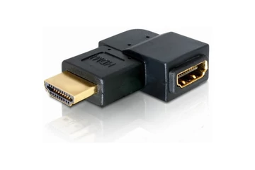 Delock 65077 HDMI M/F adapter, átalakító 90° bal fekete