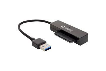 Sandberg Kábel Átalakító - USB3.0 to SATA Link (fekete; USB bemenet - SATA 2,5" kimenet; max.5 Gbit/sec)