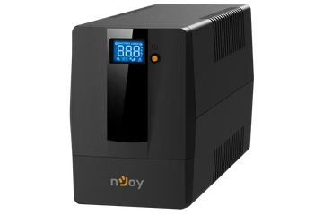 NJOY Szünetmentes  800VA - Horus Plus 800 (2 Schuko, line-interaktív, RJ11 védelem, USB, szoftver, LCD kijelző, fekete)