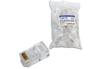 RJ45 Cat5 csatlakozó UTP patch kábelre, 100db/csomag