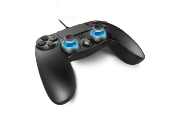 Spirit of Gamer Gamepad - XGP WIRED PS4 (USB, 1,9m kábel, Vibration, PC és PS4 kompatibilis, fekete-kék)