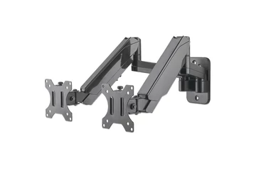 Manhattan gázrugós TV állvány - Dupla karos,fali,dönthető,forgatható, TV állvány Fekete (max.VESA:100x100)(17"-32"-ig)