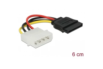 Delock Átalakító - 60112 (SATA 15 tűs - Molex 4 tűs, anya/apa, 6cm)